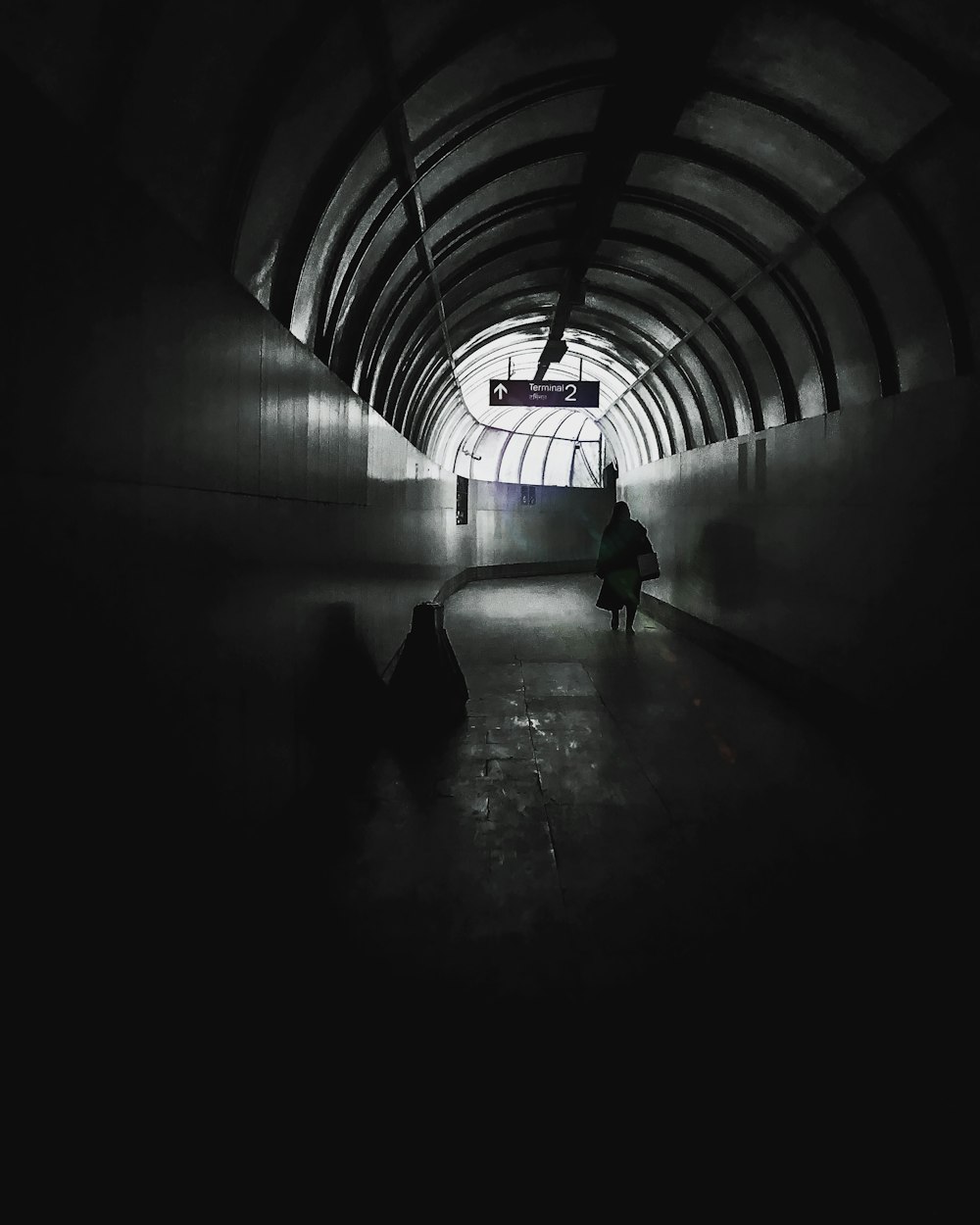 people inside tunnel