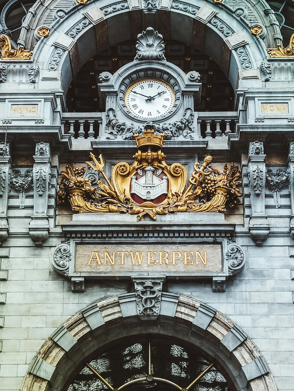 arch with clock