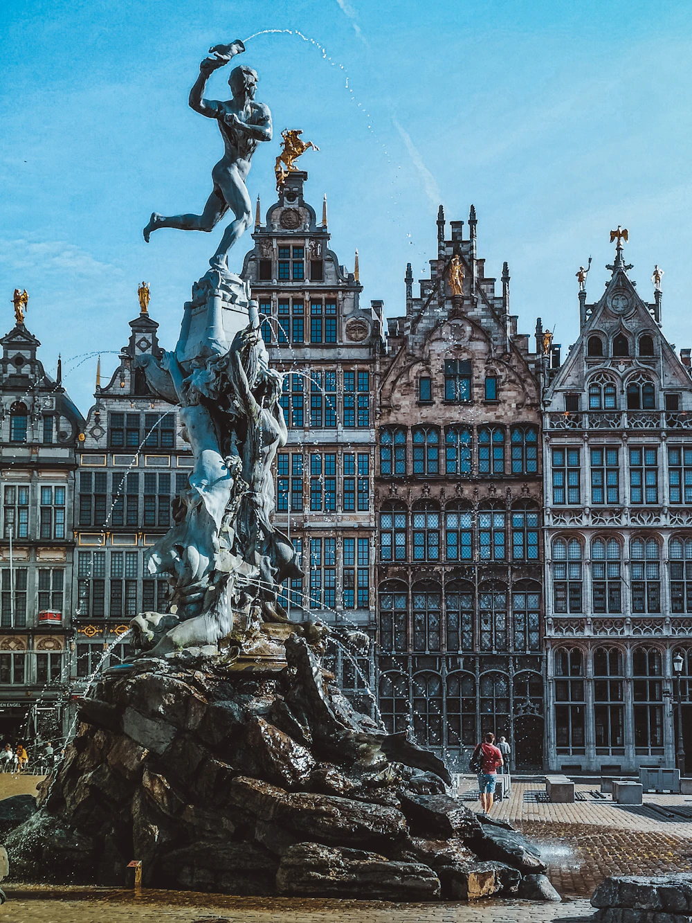 Brabo Fountain on Antwerp Grote Markt
