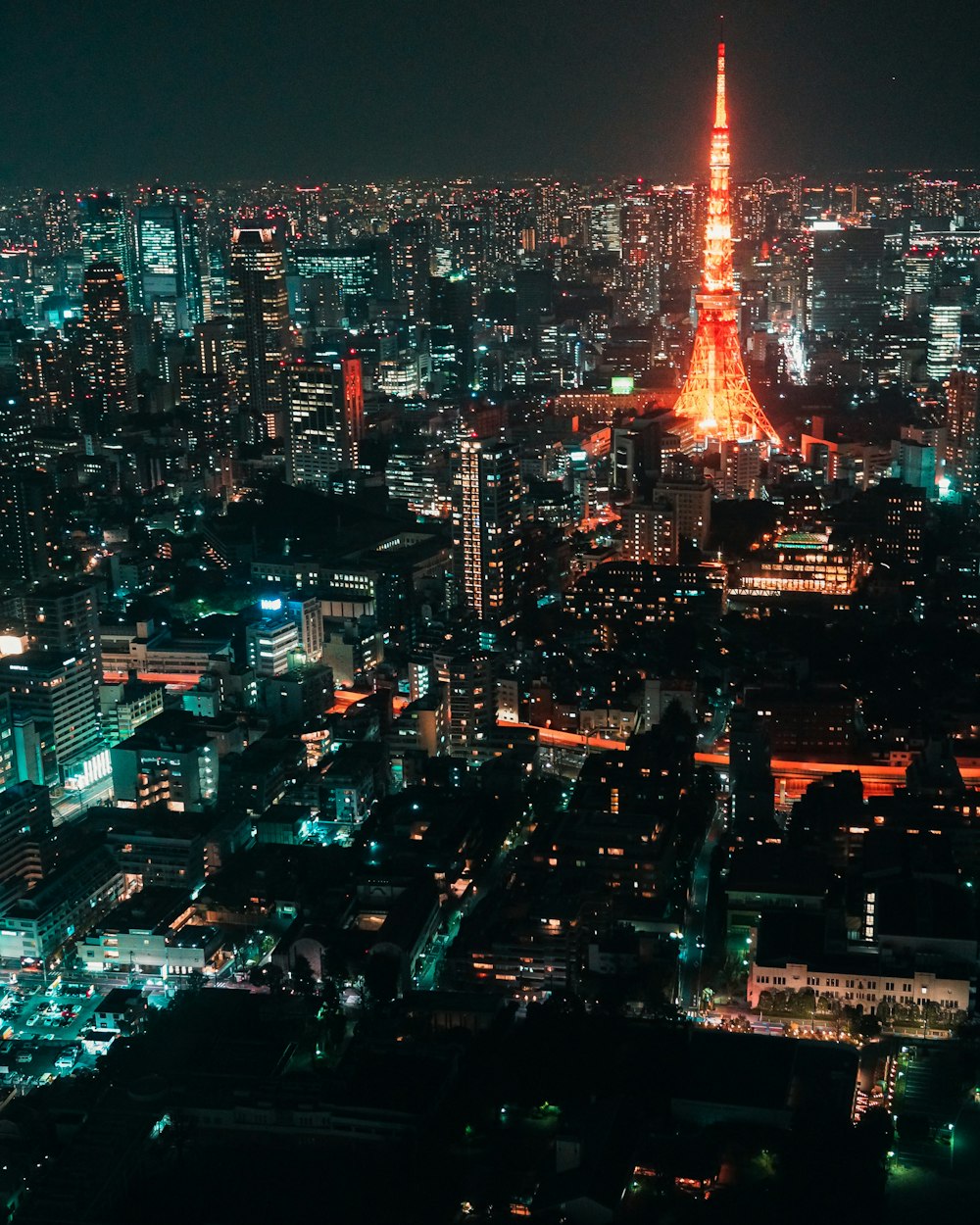 photography of high-rise buildings during nighttime