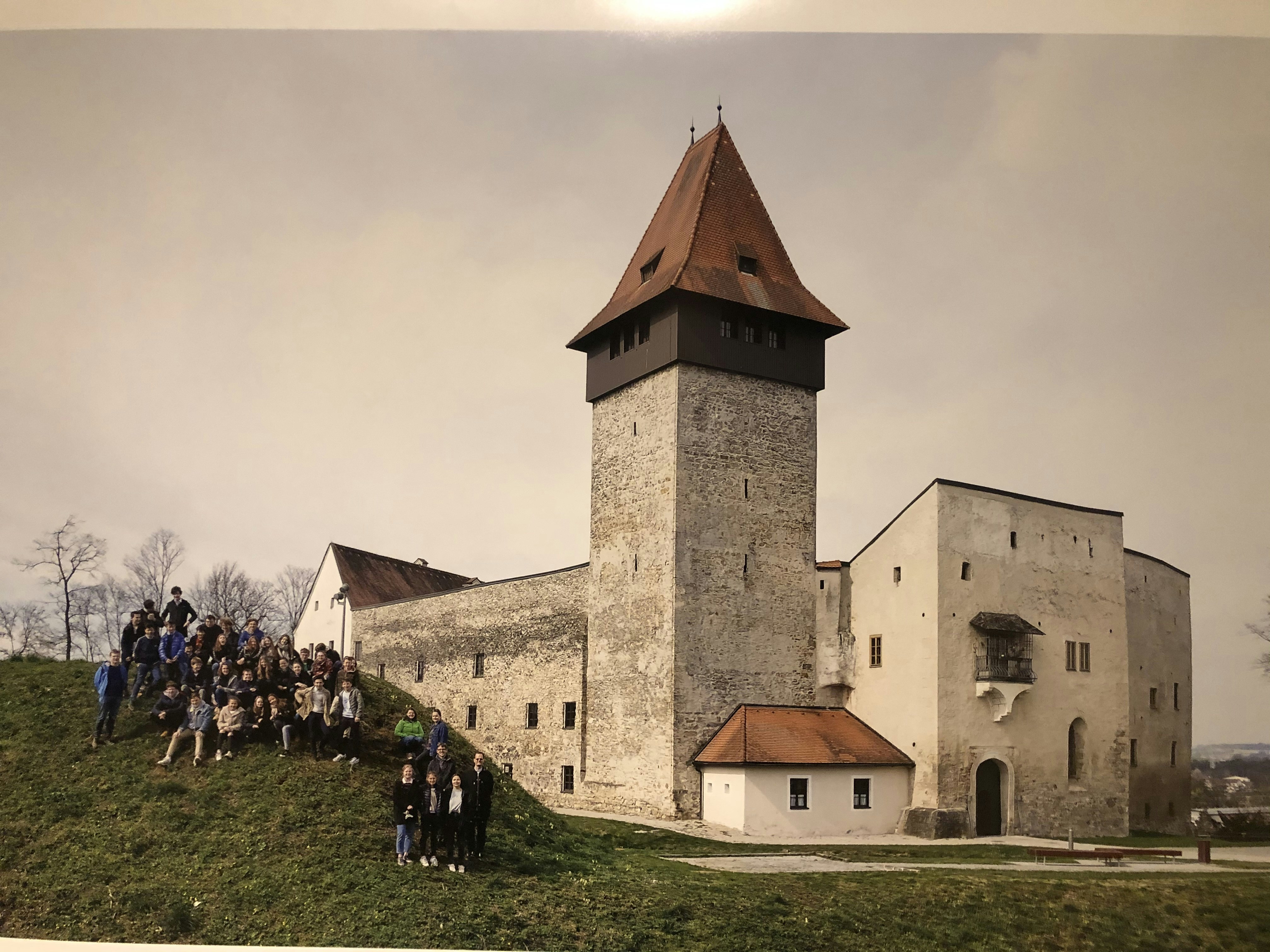 Sinj, Croatia (Alka Knights’ Tournament) - A class of the Schottenschule Vienna on an excursion to the medieval castle of Ulmerfeld.