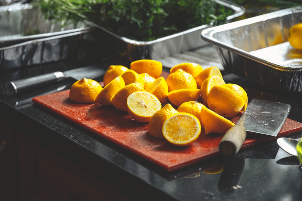 sliced yellow lemon fruits