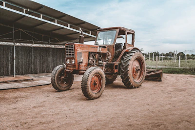 brown tractor