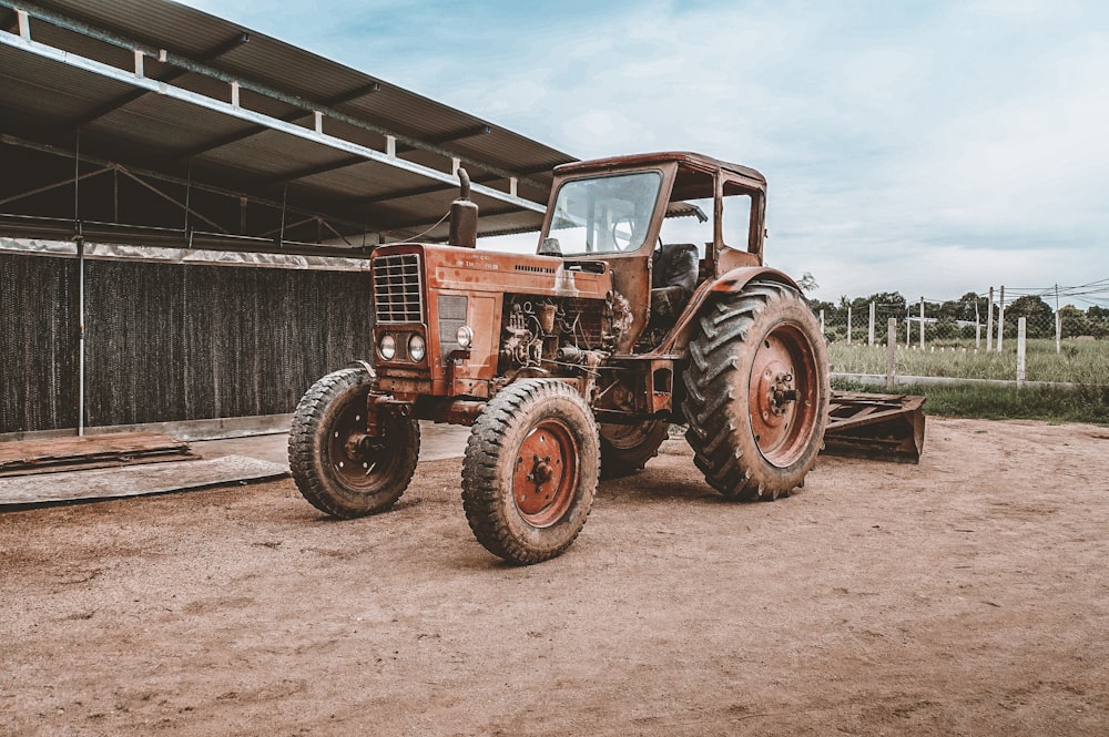 brown tractor