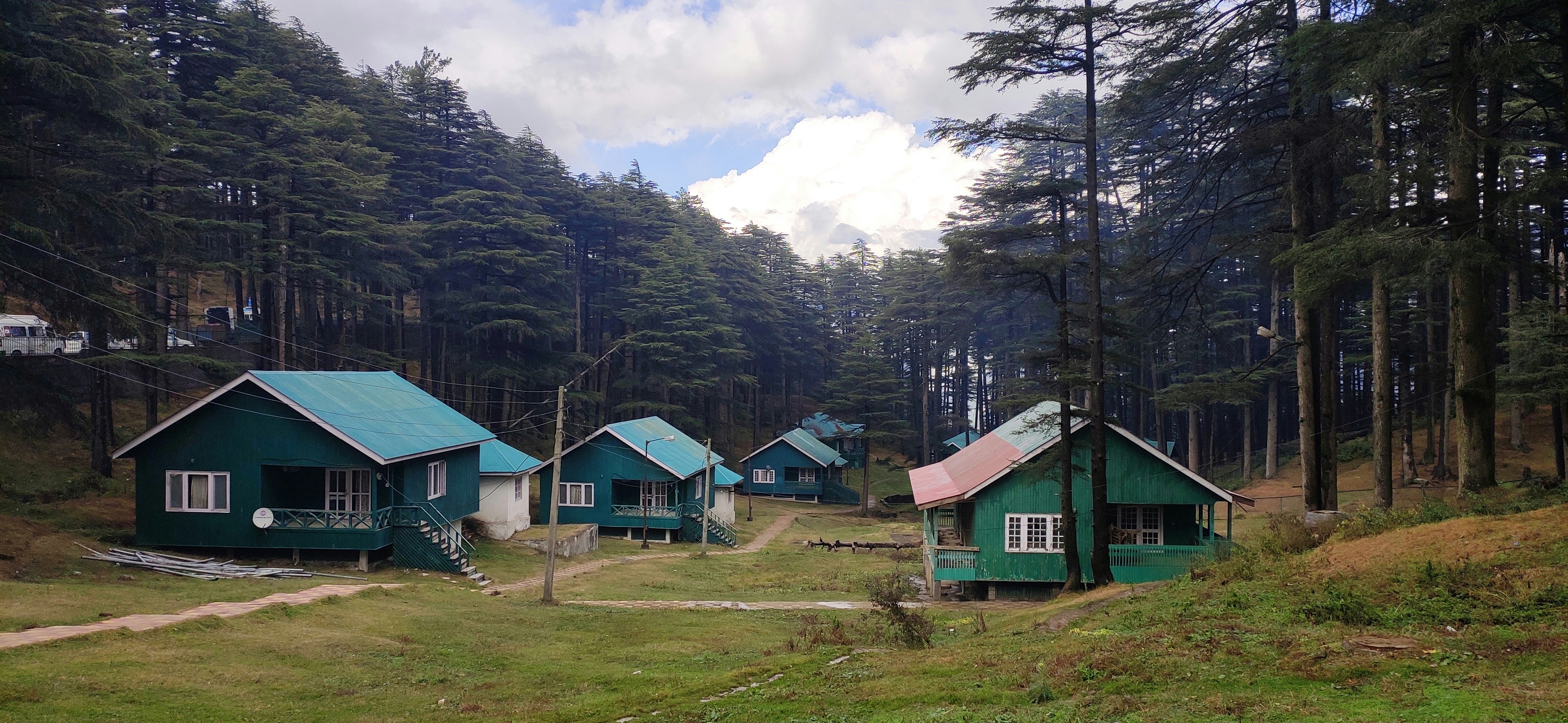 Casas en el bosque foto Imagen