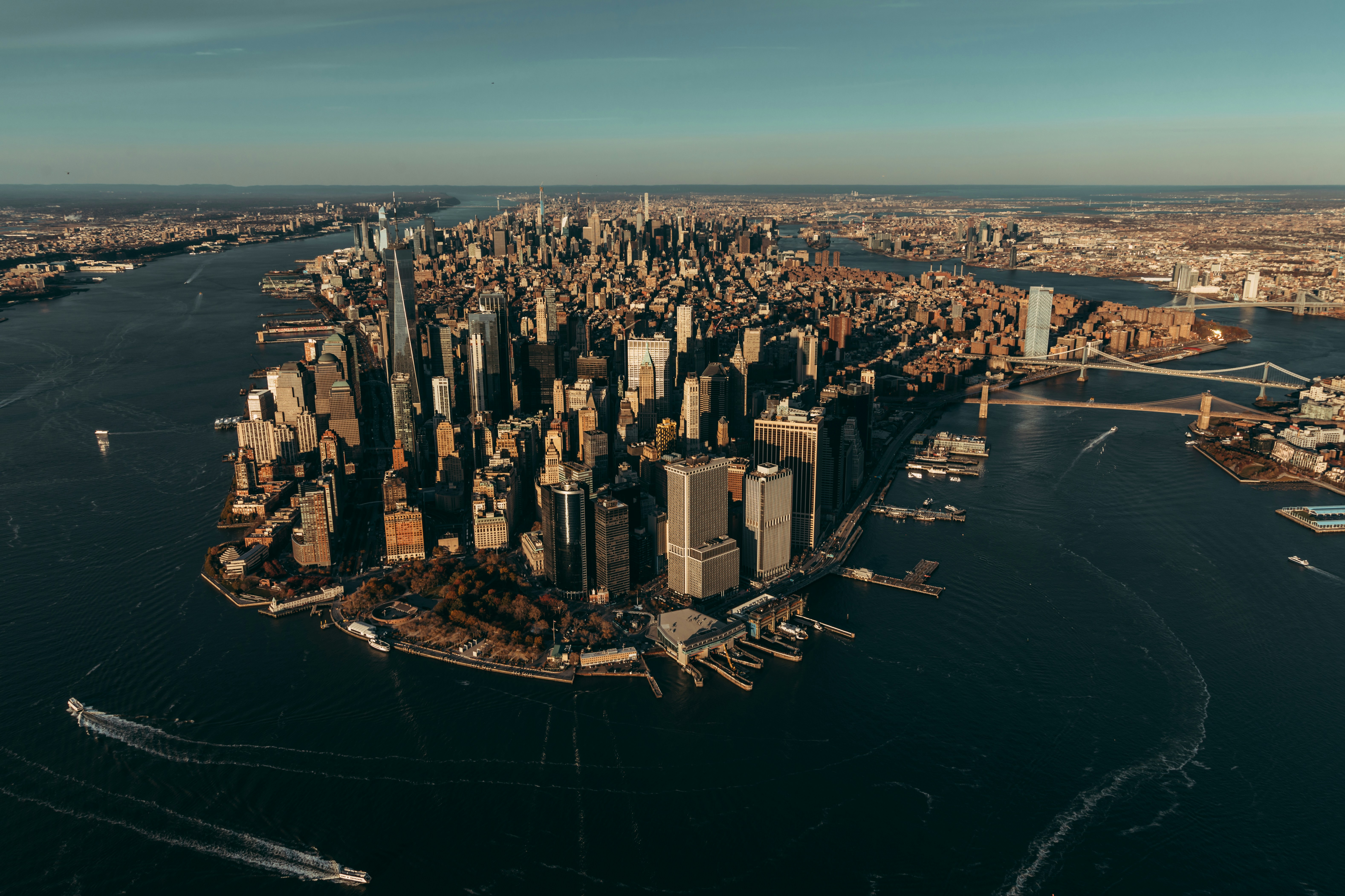 city and river during day