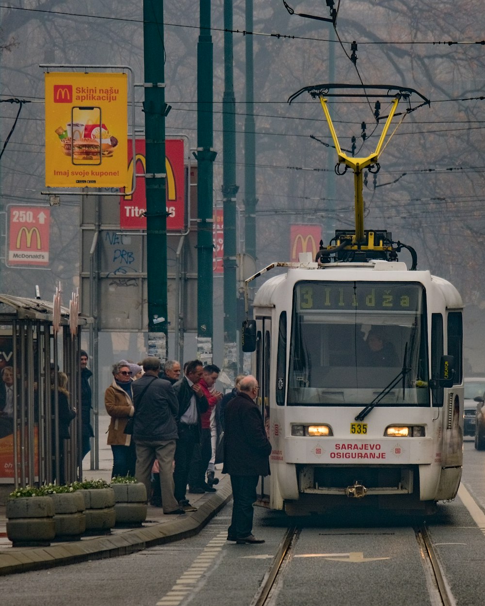 people beside cable train