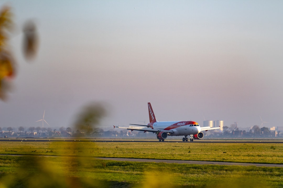 white airplane on runway, Airplane-EasyJet-Schiphol-Polderbaan