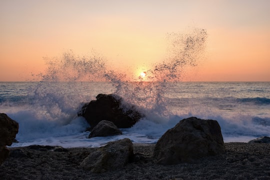 rocks near ocean in Lefkada Greece