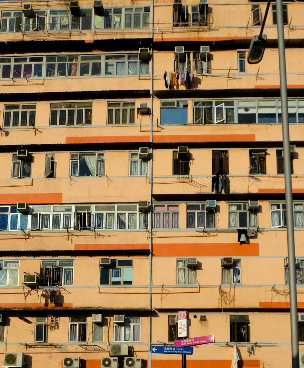 a very tall building with lots of windows