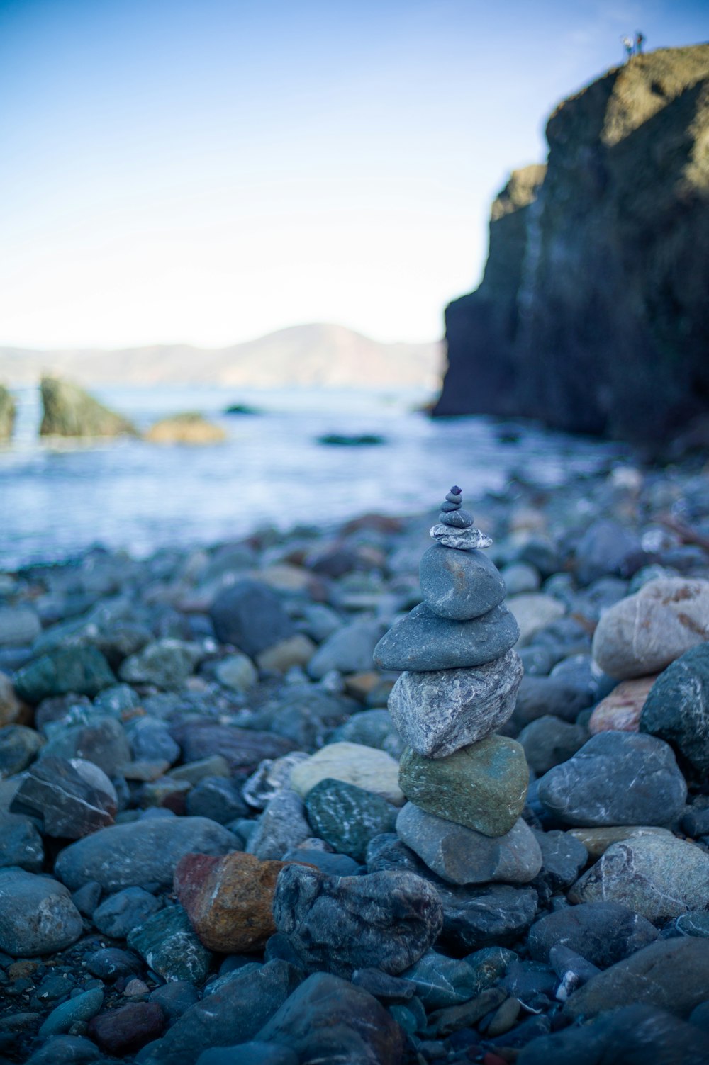 gray rocky shore during day