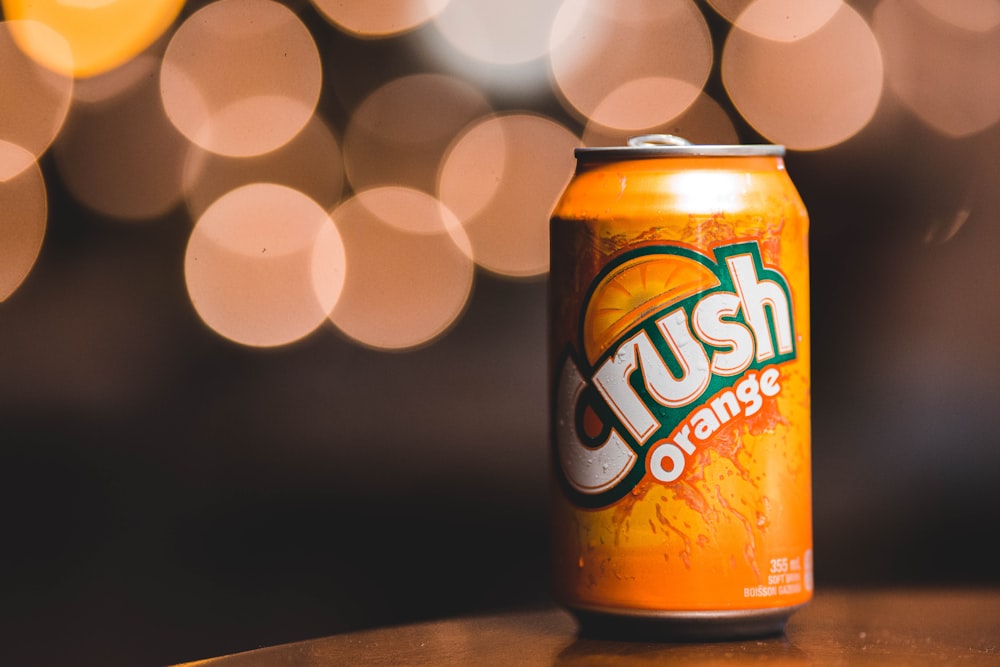 Crush orange can