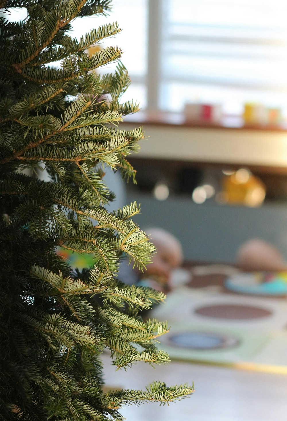 close-up photography of Christmas tree