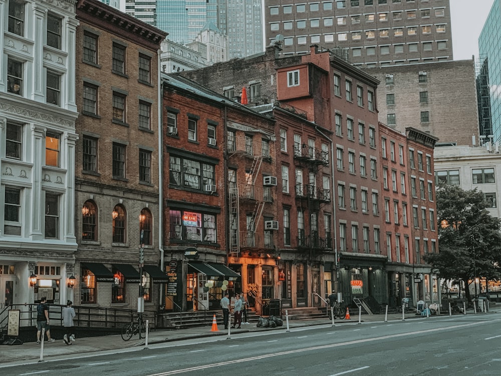 brown building facing street