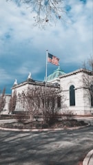 flag of America with pole