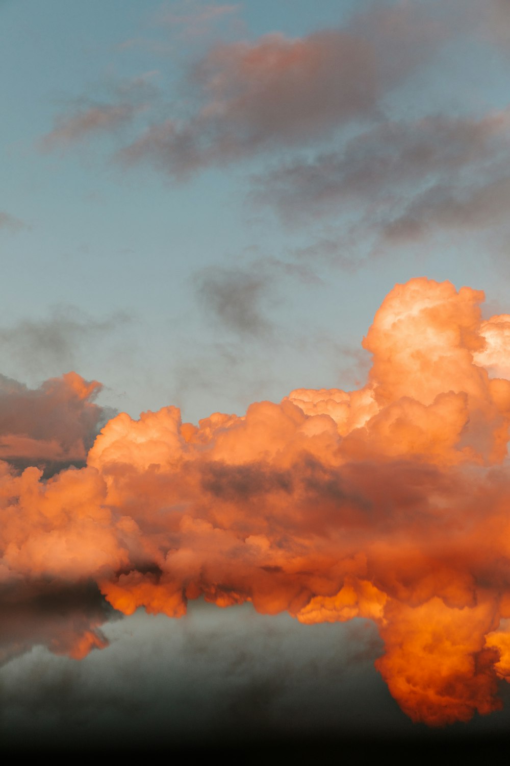 orange and blue cloudy sky