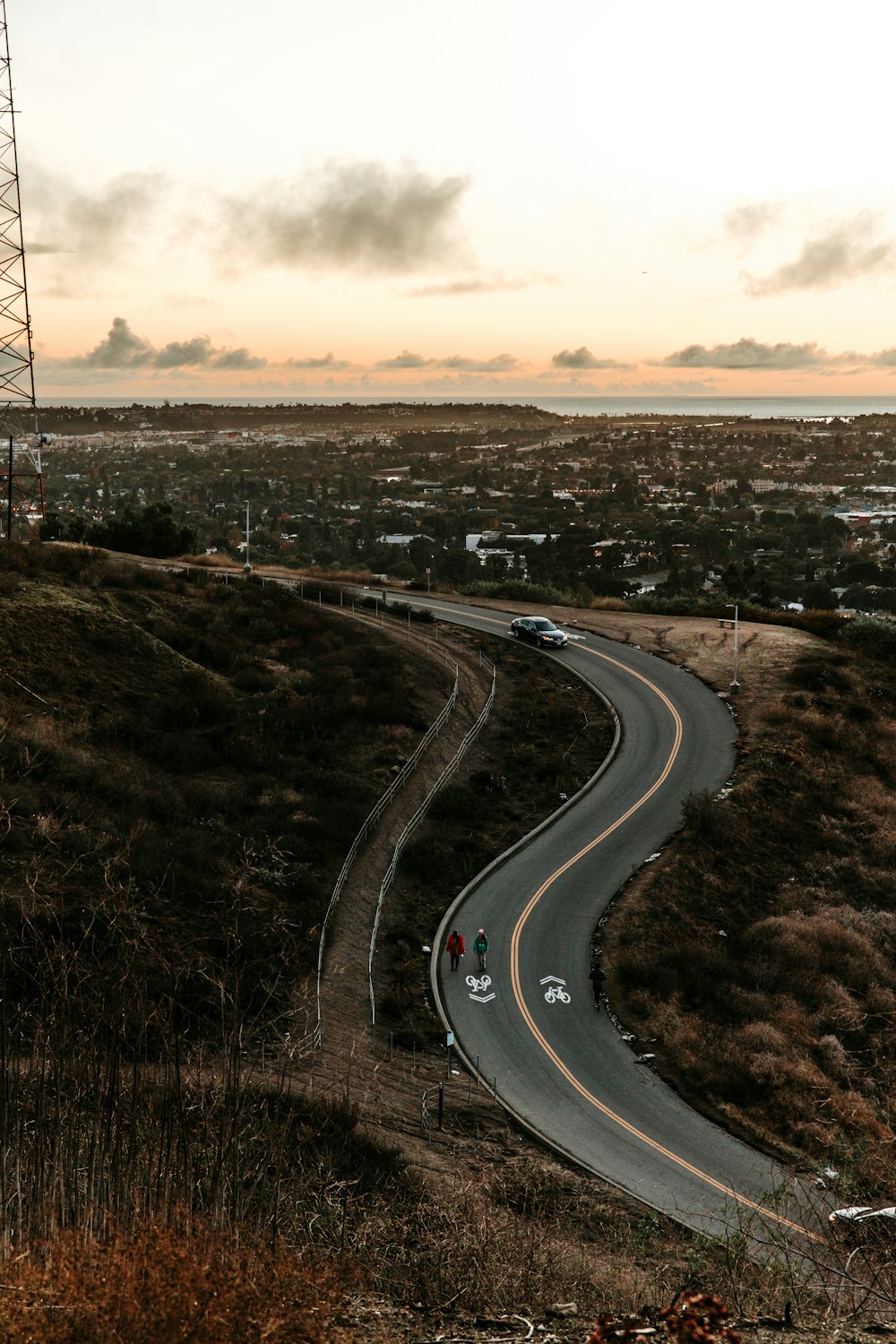 bird's-eye view photo of street