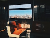 brown and white chair