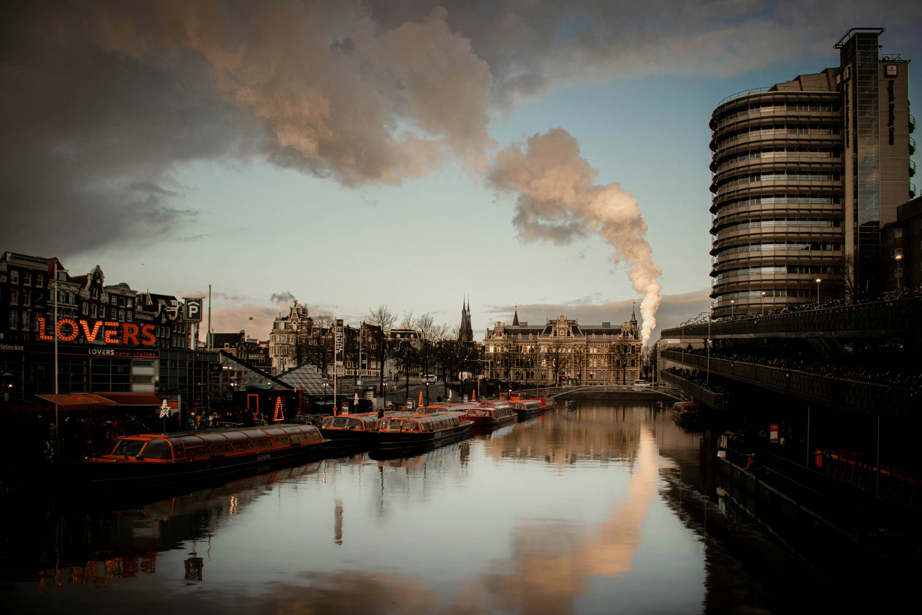 pier under cloudy sky