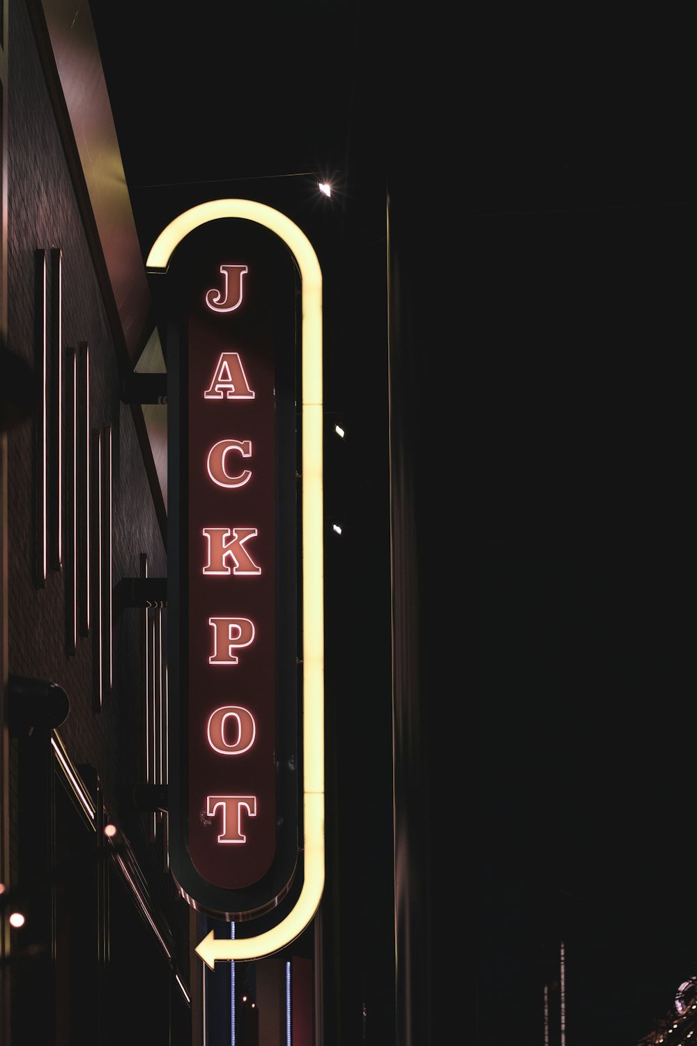 Jackpot neon signage