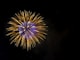 brown and purple fireworks