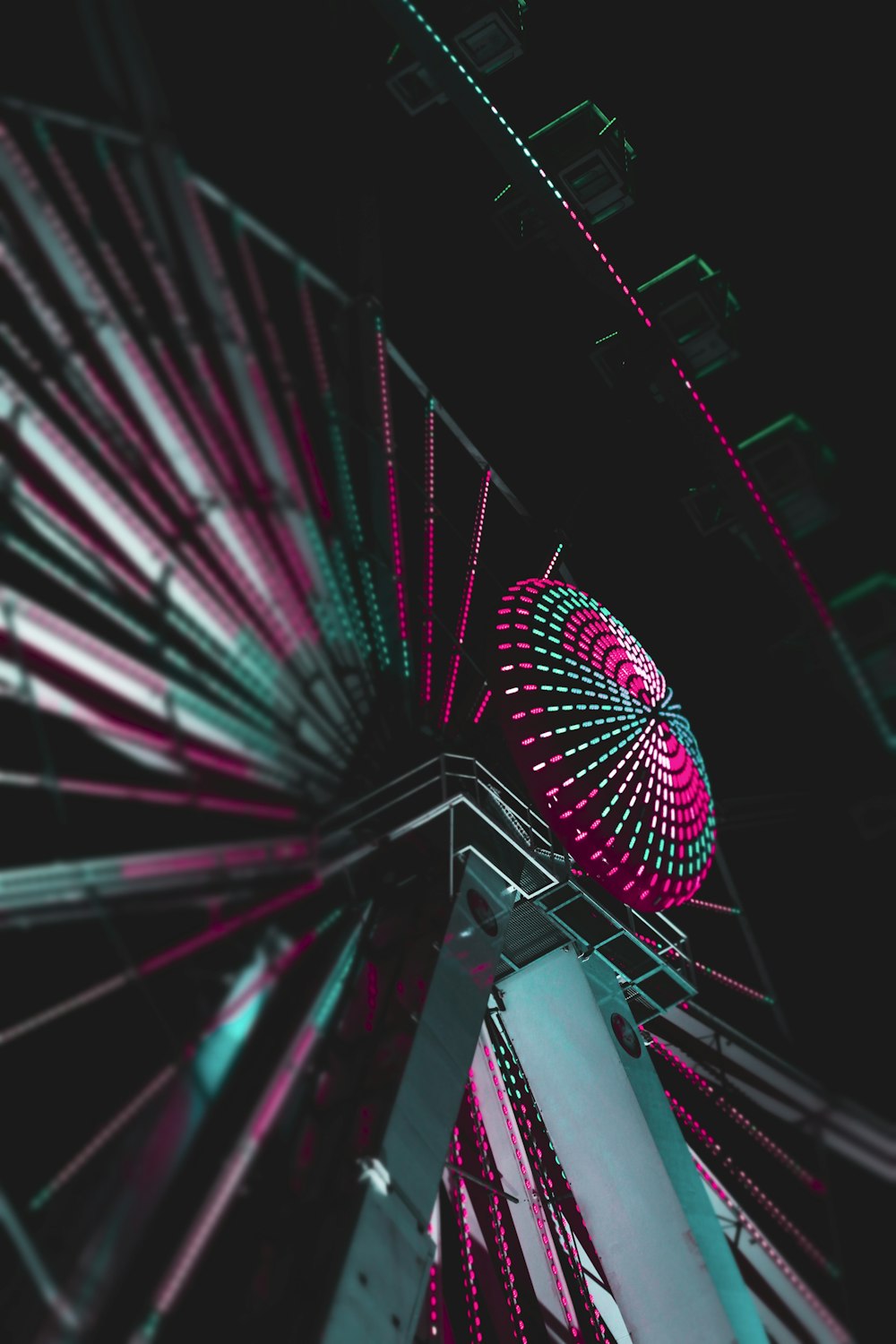 lighted ferris wheel