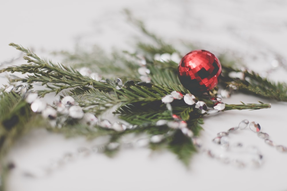 red Christmas bauble