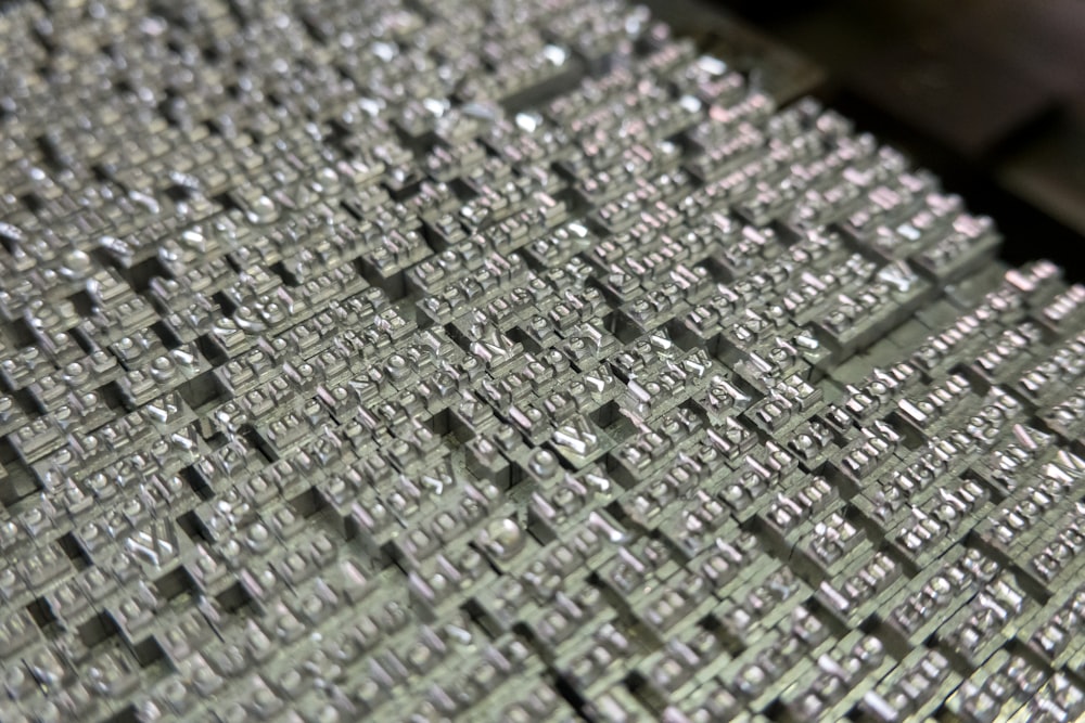 a close up view of a metal surface