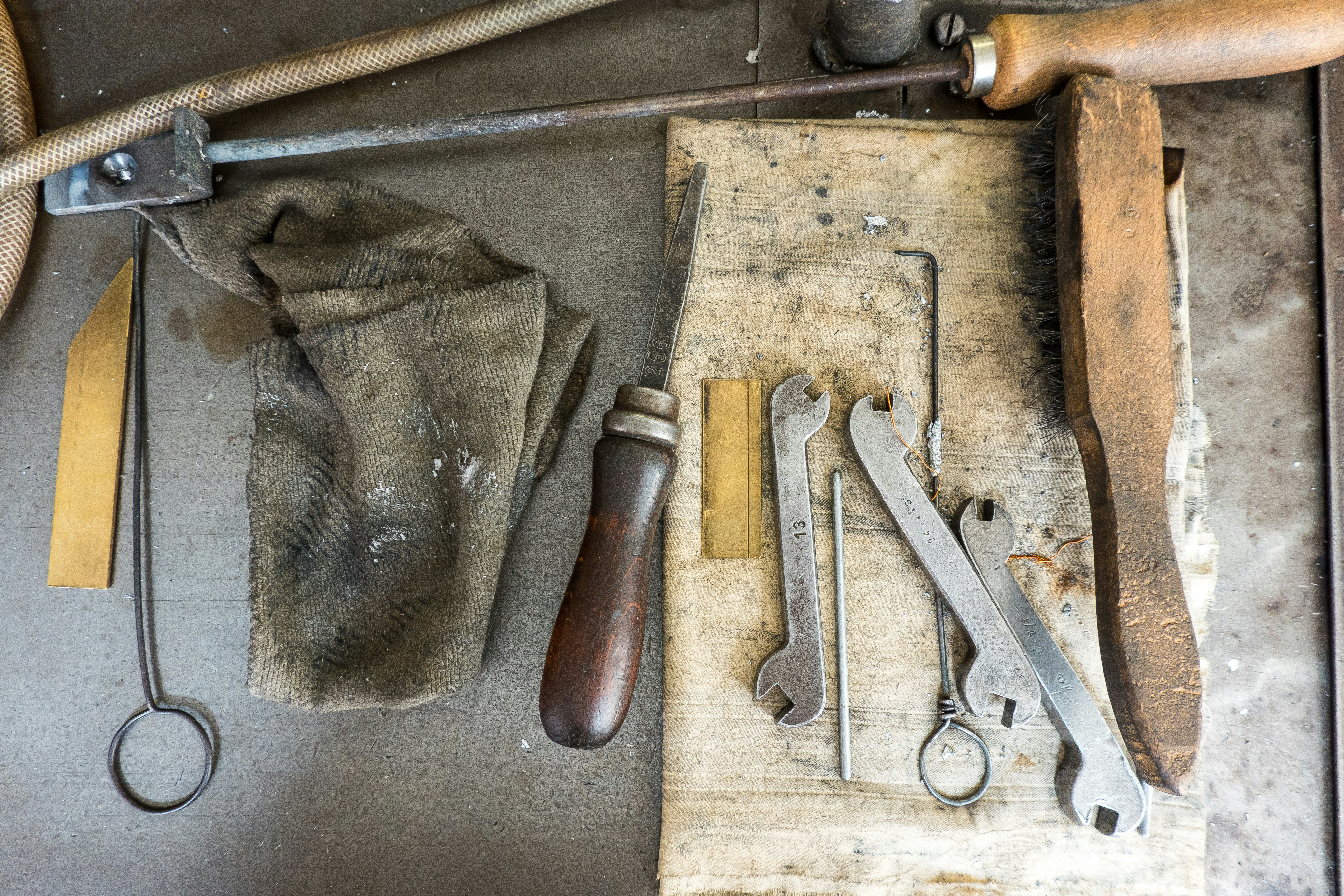 specialized tools in a traditional print shop