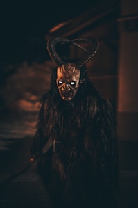 Krampus creepy illustration