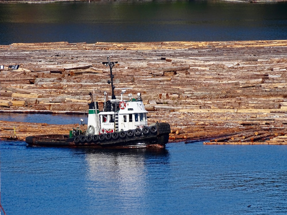 white and brown ship