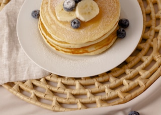 pancake with blackberries