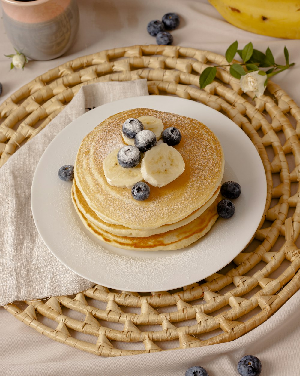 pancake with blackberries