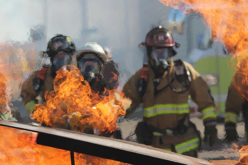 Bombeiros em ação
