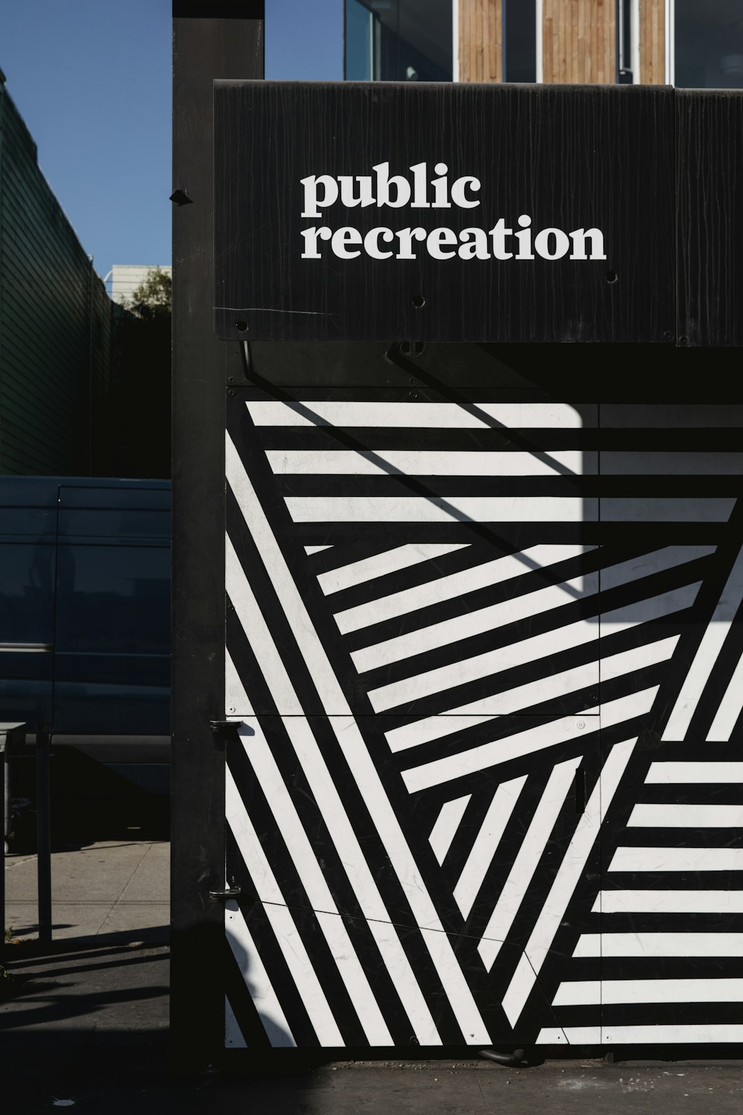 Public Recreation logo on wall