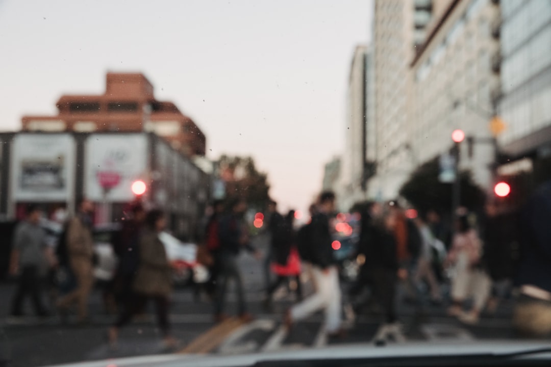 people walking on crosswalk