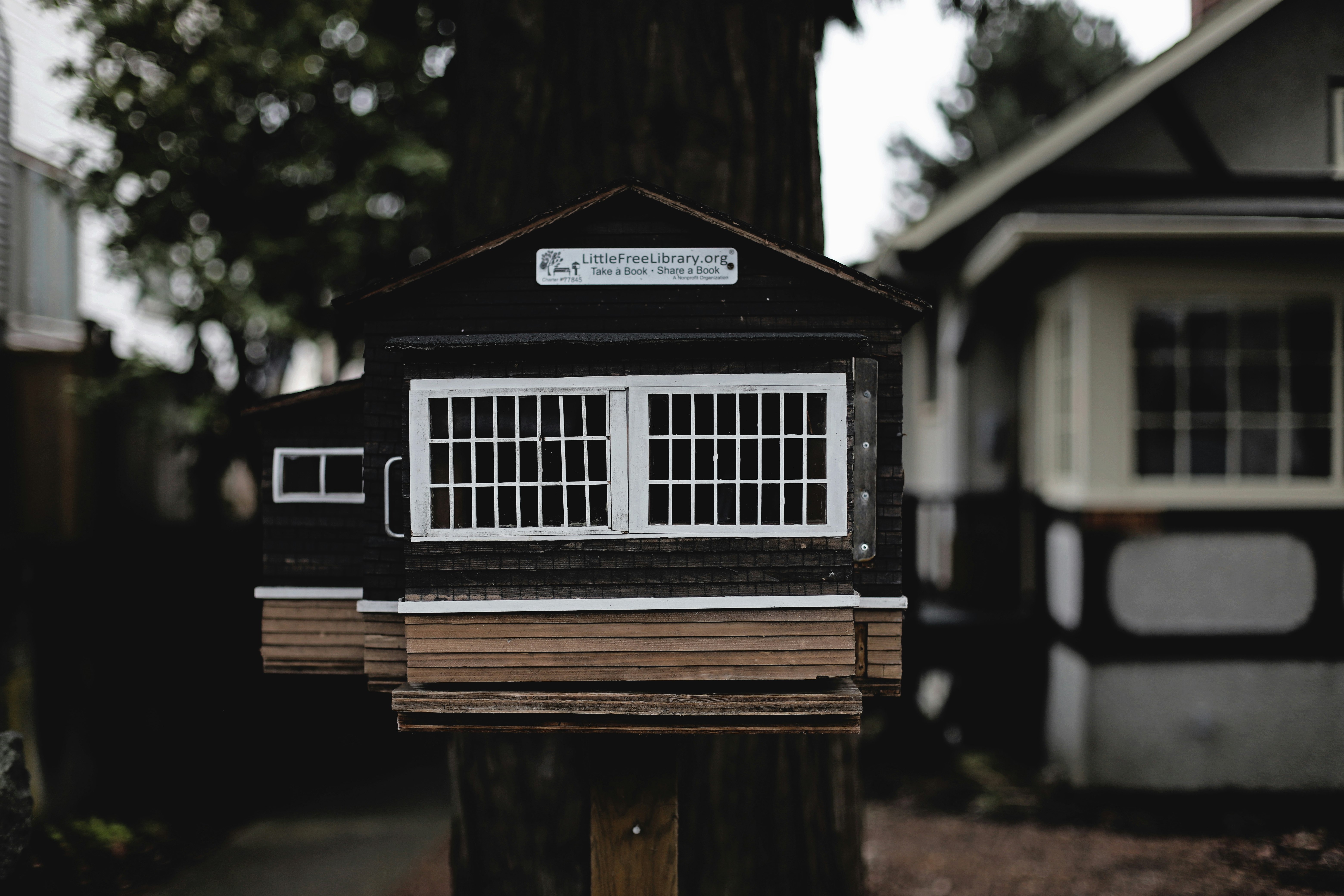 black house mail box