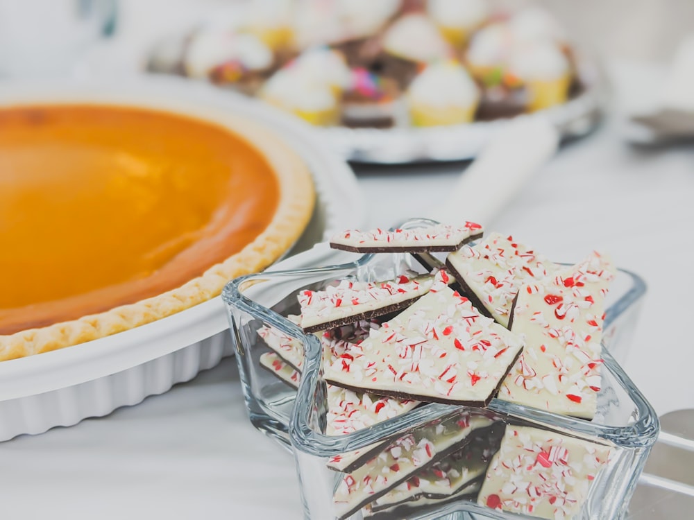 pie near cookies