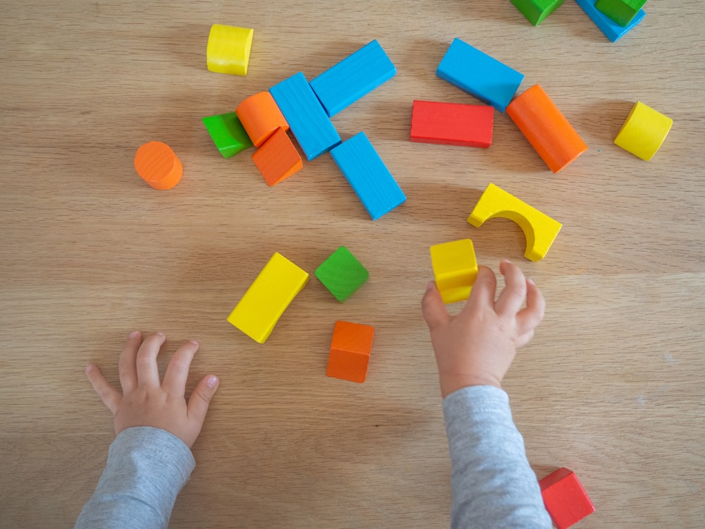 assorted-color shape toy lot