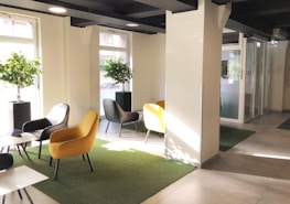 yellow and black chairs