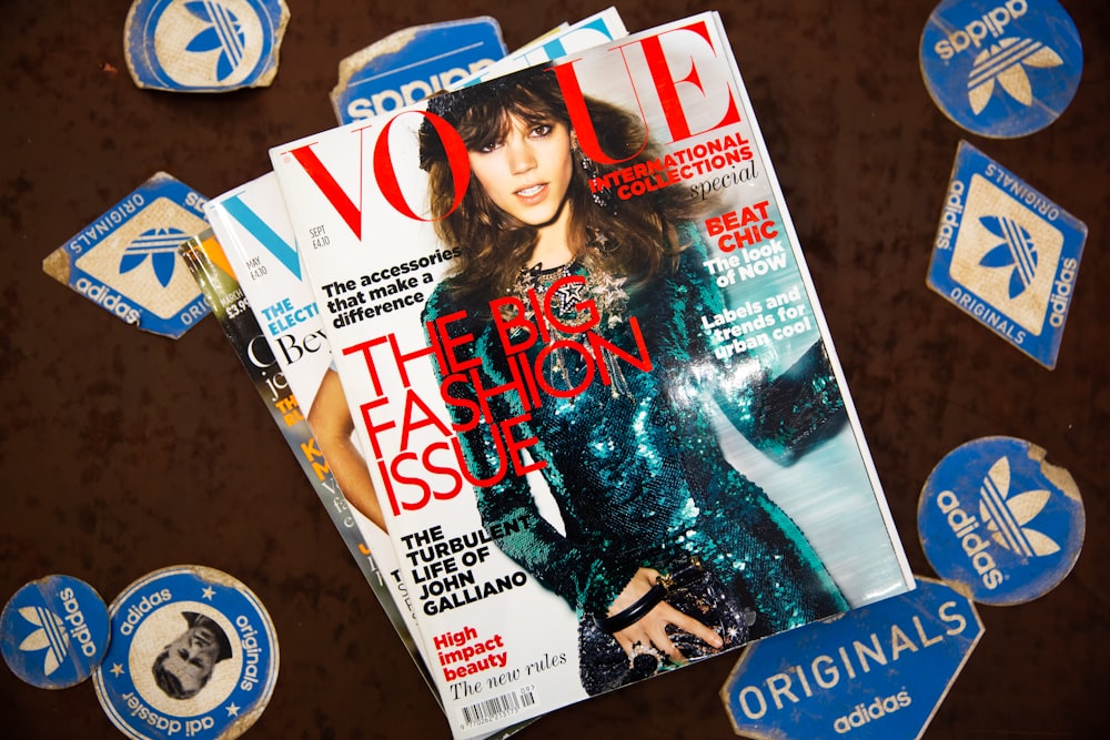 several Vogue magazines