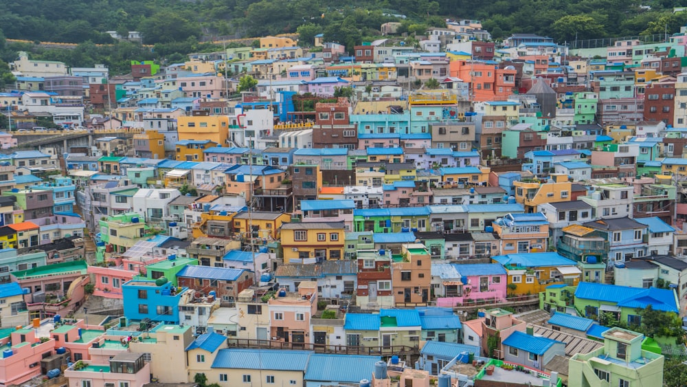 assorted-colored cityscape during daytime