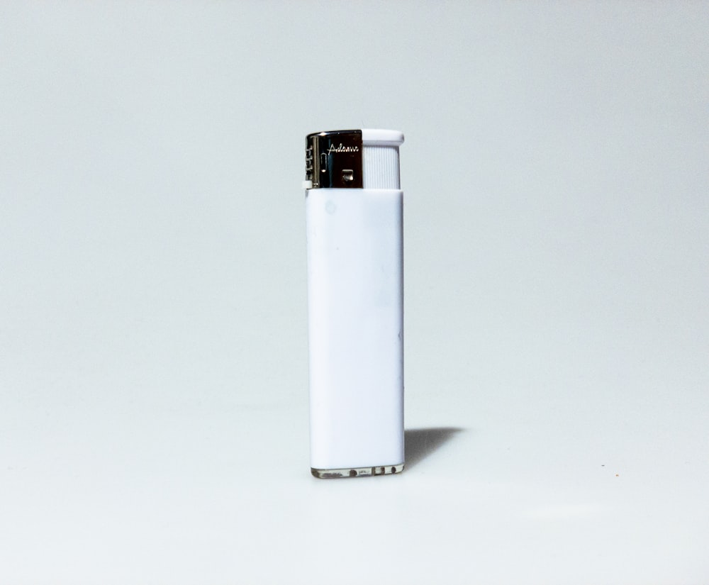 white disposable lighter