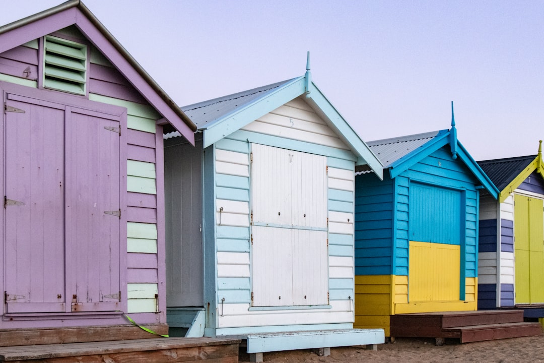 assorted-color sheds