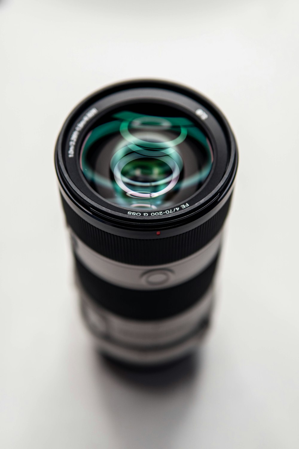 macro photography of black camera lens