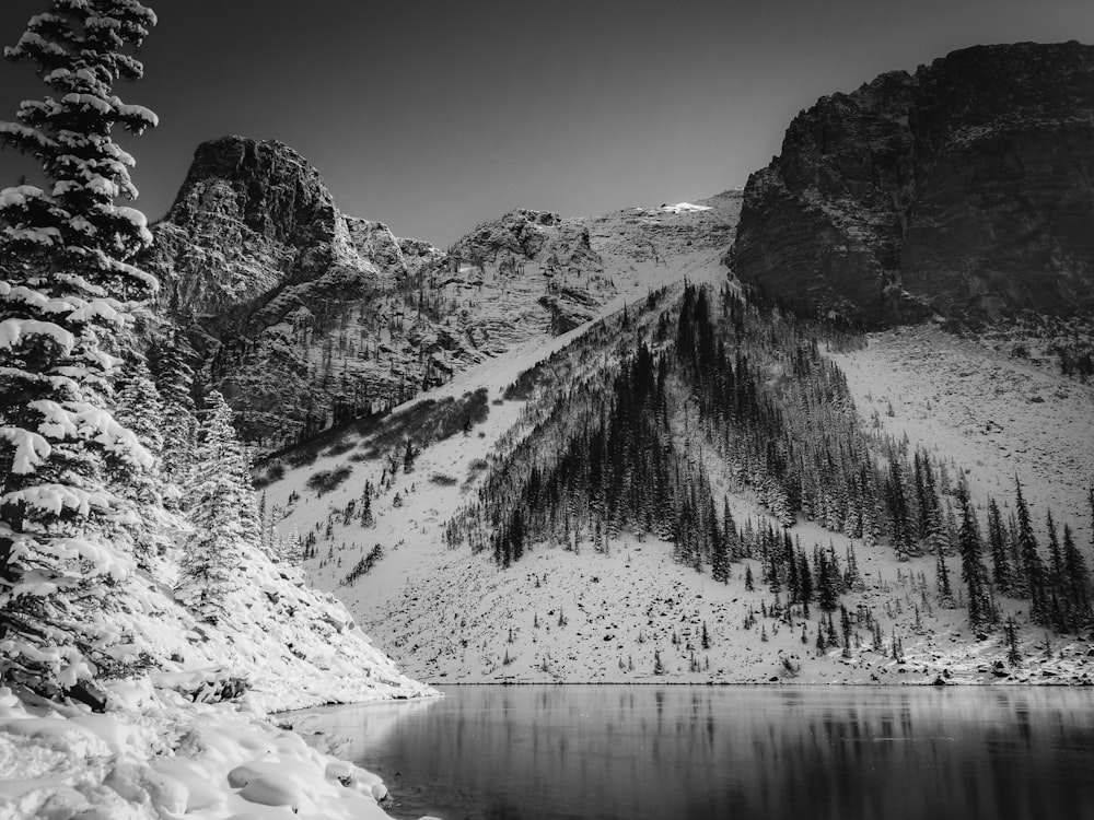 snowy mountain photograph