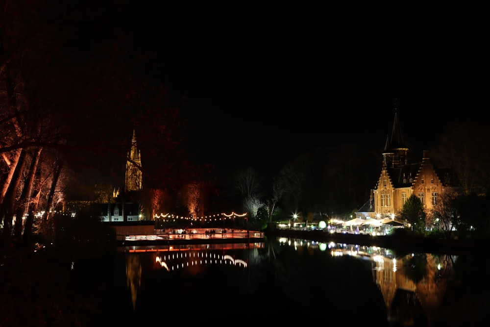 city photograph during nighttime