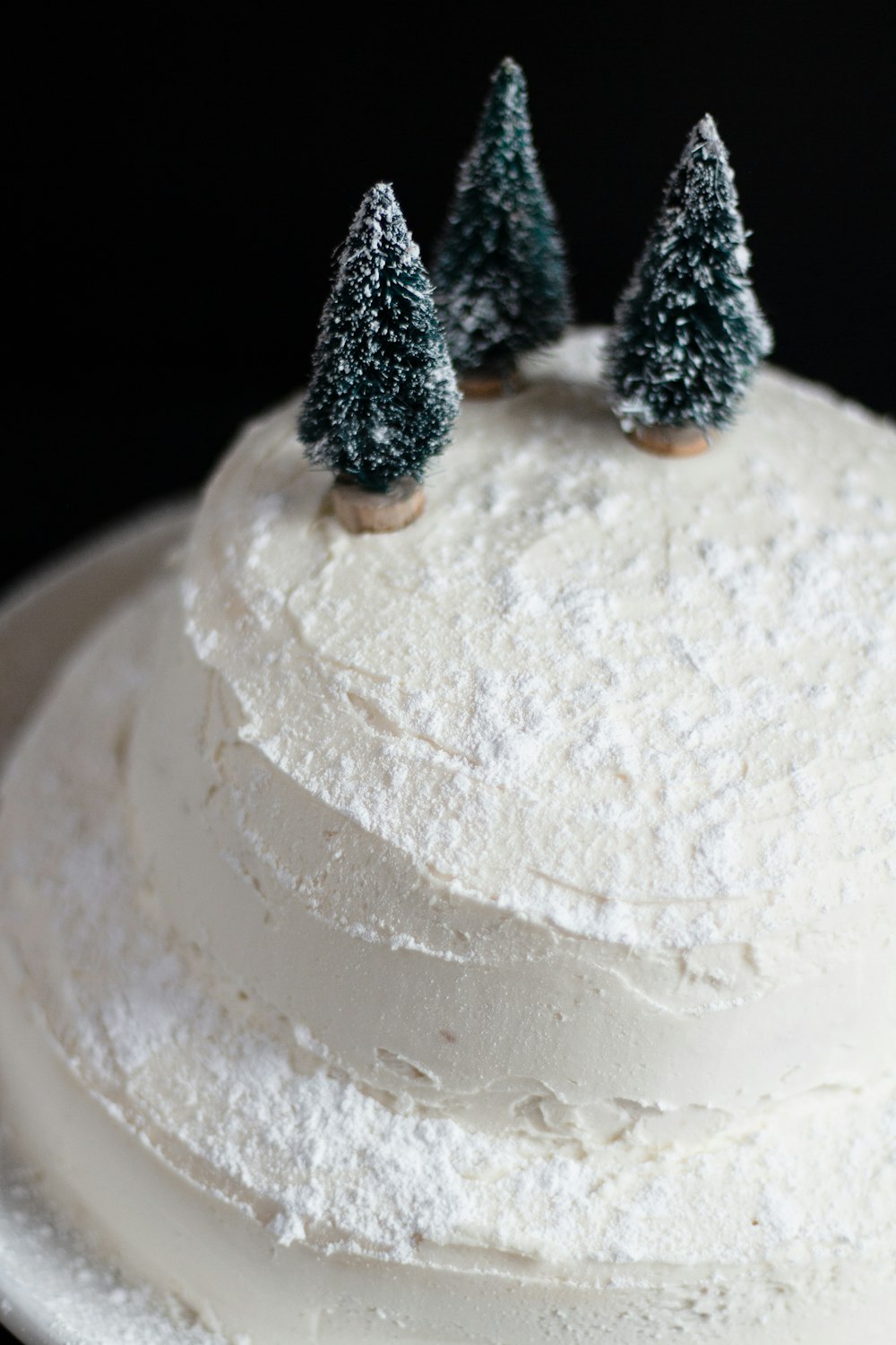 a close up of a cake on a plate