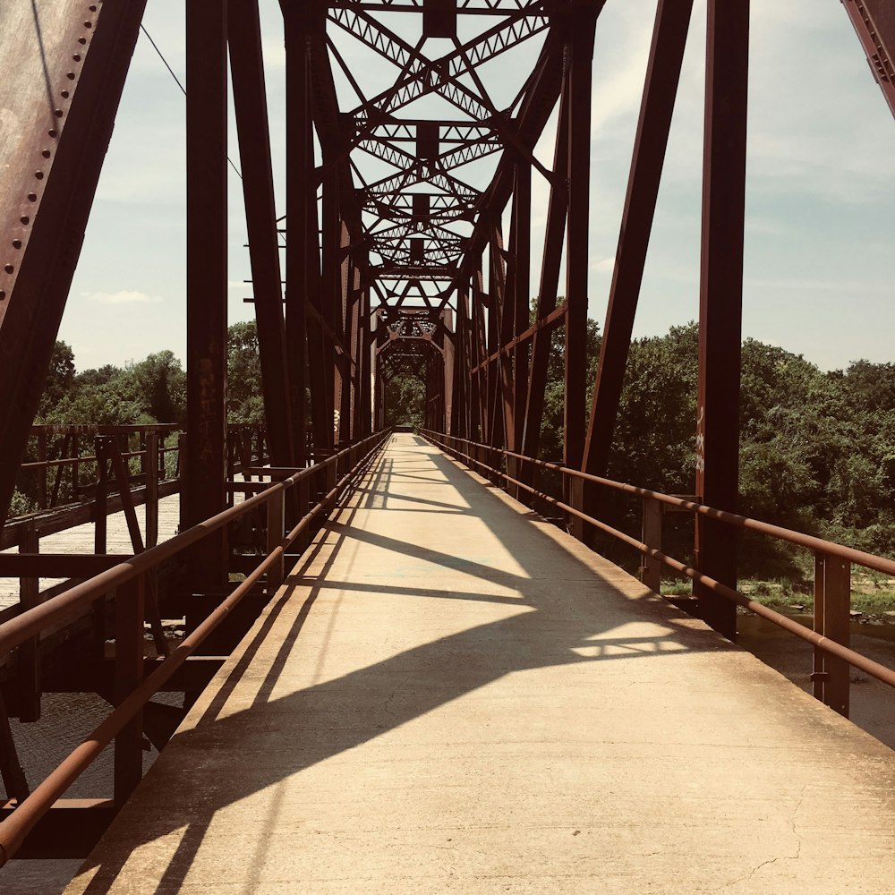 empty brown concrete bridge