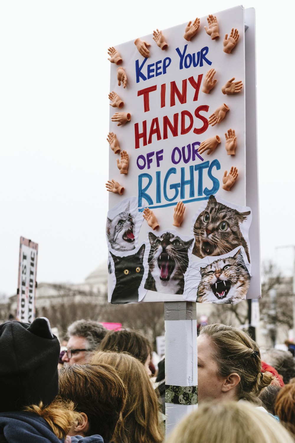 keep your tiny hands off our rights sign